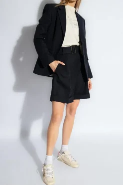 Golden Goose GRANATOWY Szorty w wysokim stanem