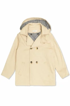 Golden Goose Kids beżowy Trencz z logo