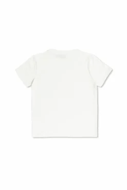 Golden Goose Kids BIAŁY T-shirt z nadrukiem