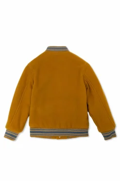 Golden Goose Kids BRĄZOWY Wełniana kurtka typu ‘bomber’