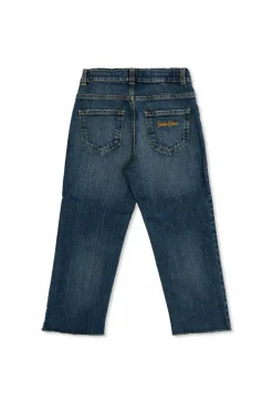 Golden Goose Kids GRANATOWY Jeansy z logo