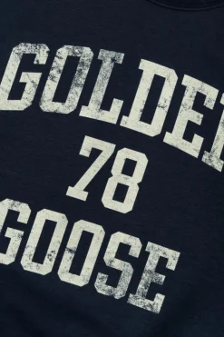 Golden Goose Kids GRANATOWY Bluza z logo