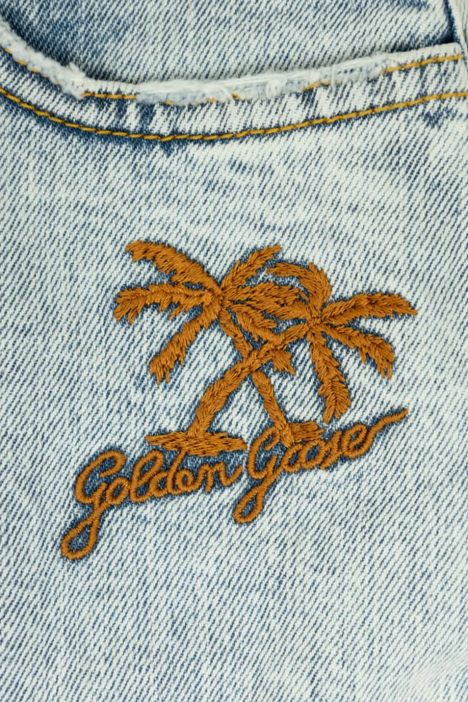 Golden Goose Kids jasnoniebieski Jeansy z efektem `vintage`