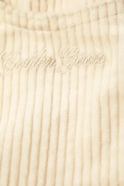 Golden Goose Kids kremowy Sztruksowe spodnie