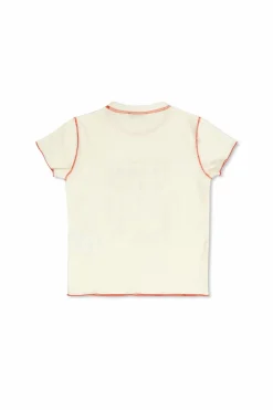 Golden Goose Kids kremowy T-shirt z nadrukiem
