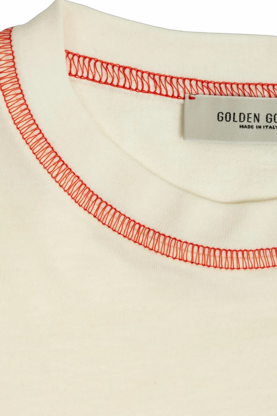 Golden Goose Kids kremowy T-shirt z nadrukiem