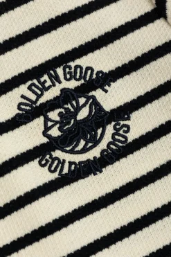 Golden Goose Kids kremowy Sukienka ze wzorem w pasy