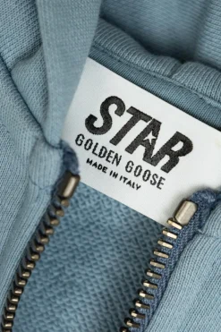 Golden Goose Kids NIEBIESKI Bluza z kapturem