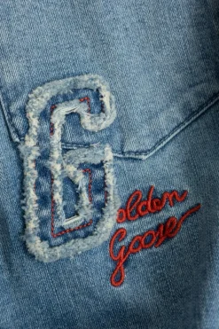 Golden Goose Kids NIEBIESKI Jeansowa sukienka z efektem `vintage`