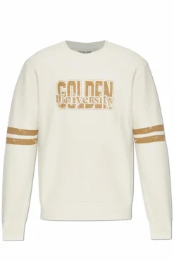 Golden Goose kremowy Bluza z logo