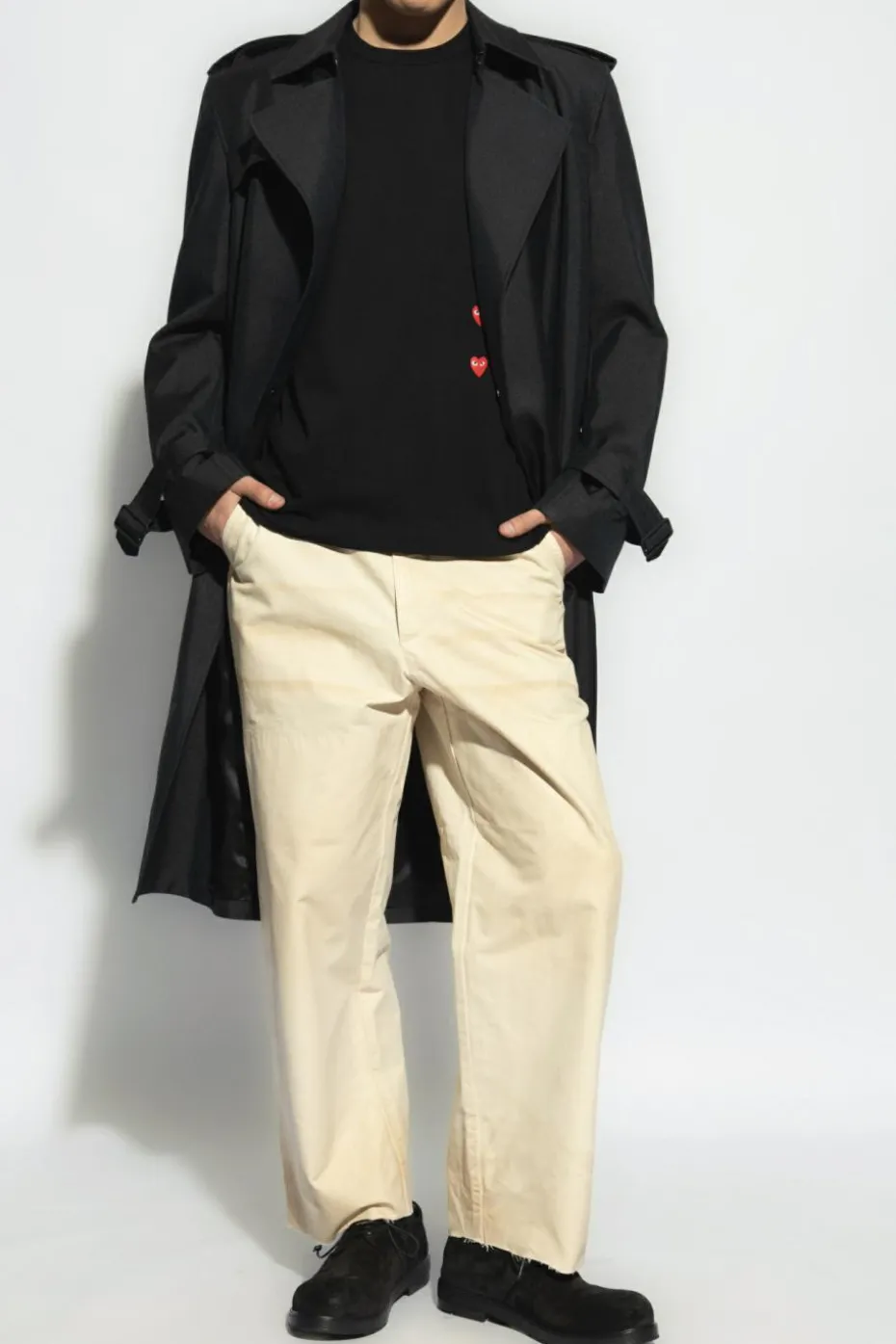 Golden Goose kremowy Spodnie z kieszeniami