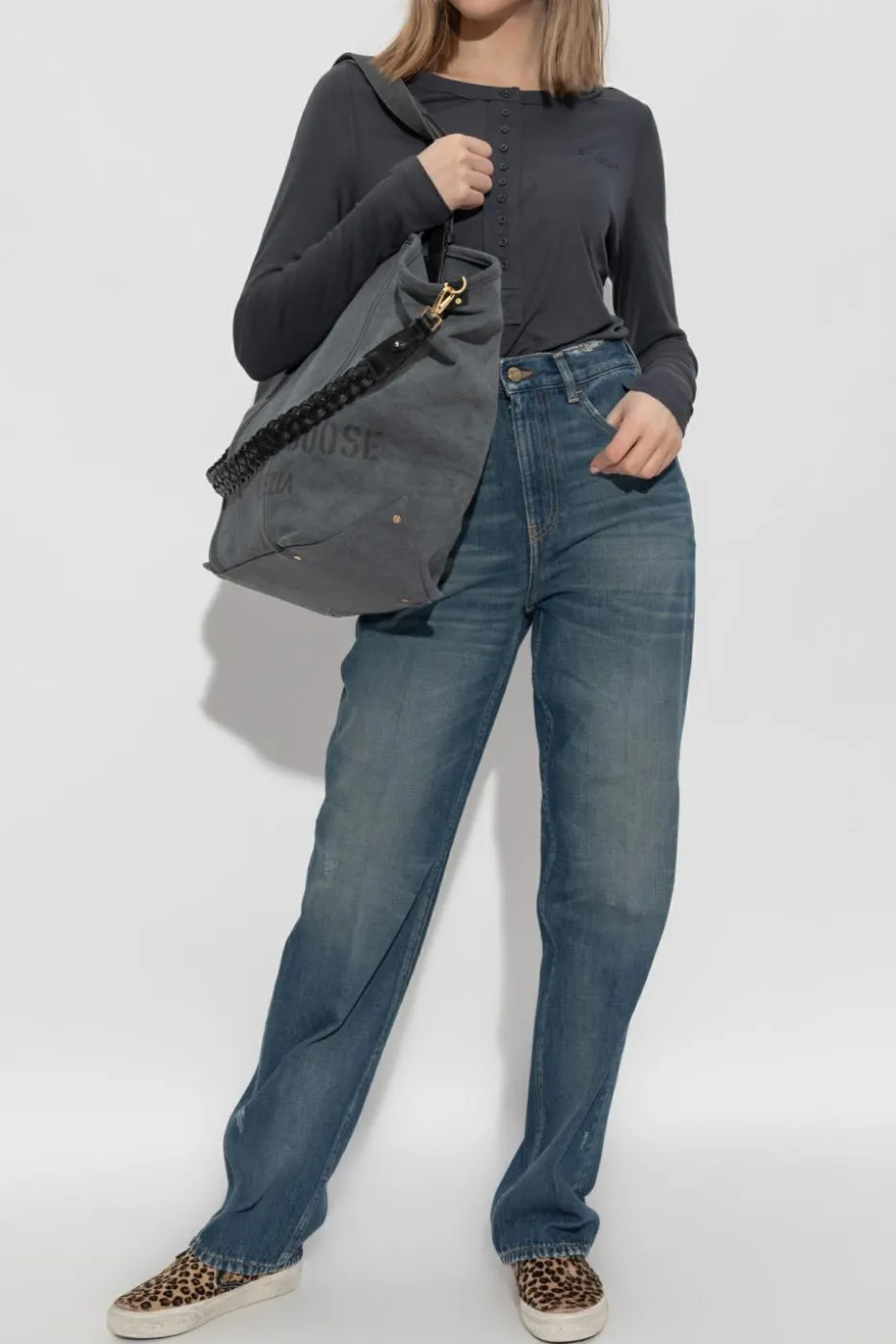 Golden Goose NIEBIESKI Jeansy z efektem `vintage`