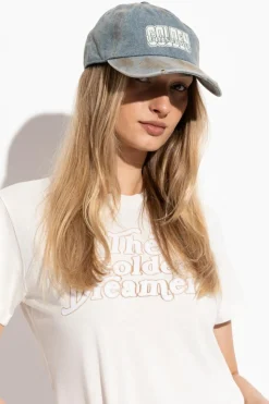 Golden Goose NIEBIESKI Jeansowa czapka z daszkiem