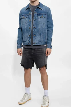 Golden Goose NIEBIESKI Kurtka jeansowa o luźnym kroju