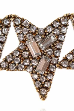 Golden Goose SREBRNY Aplikacja z połyskującymi kryształami do sznurowadeł