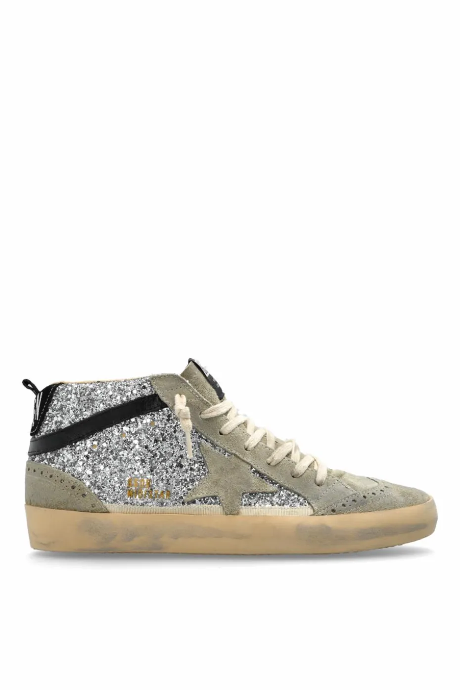 Golden Goose SREBRNY Buty sportowe za kostkę `Mid Star Classic`