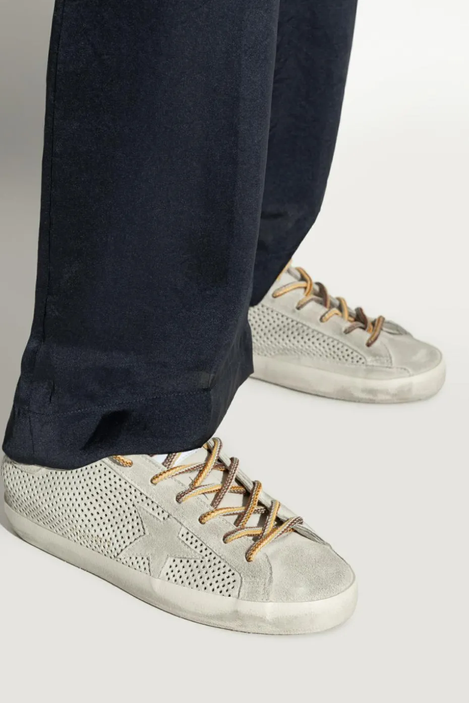 Golden Goose SZARY Buty sportowe `Super Star Forated Quarter`