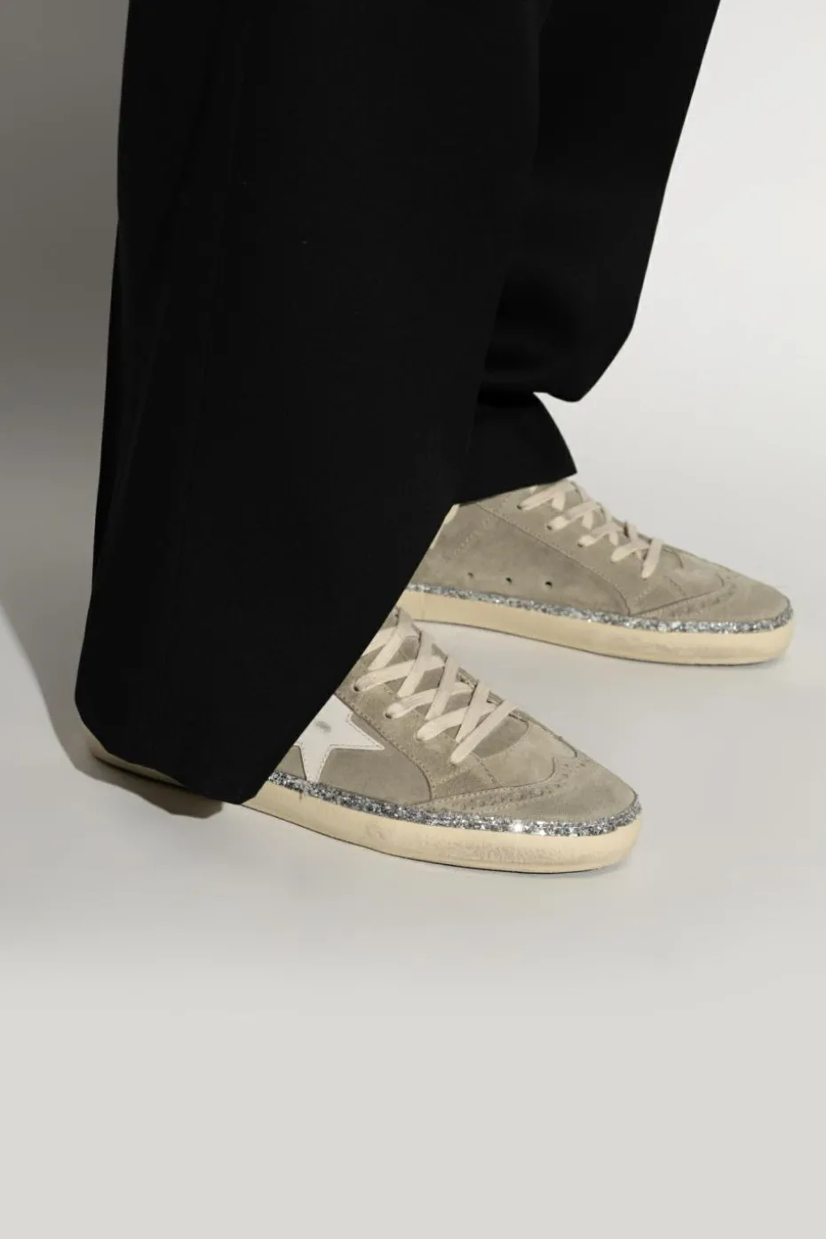 Golden Goose SZARY Buty sportowe `Mid Star Classic`