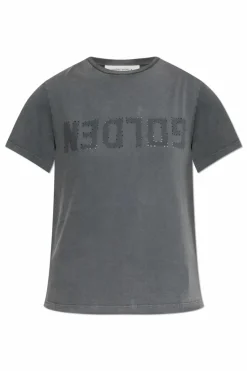 Golden Goose SZARY T-shirt z logo