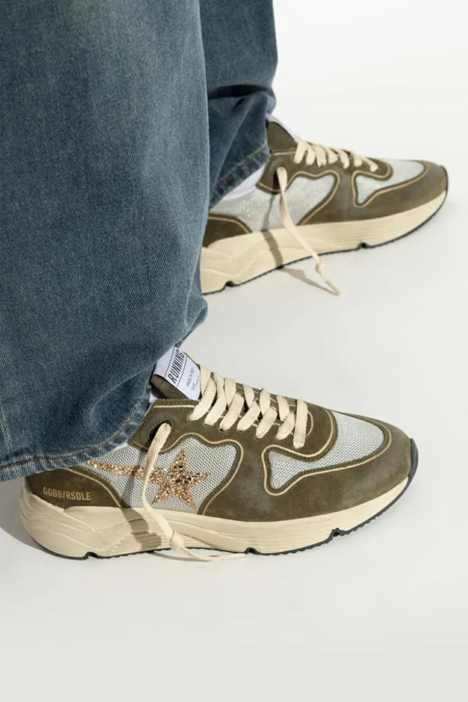 Golden Goose ZIELONY Buty sportowe `Running Sole`