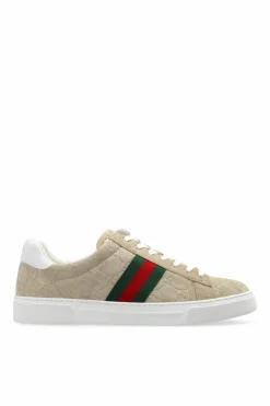 Gucci beżowy Buty sportowe z paskiem ‘Web’