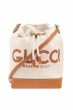 Gucci beżowy Dwustronna torba na ramię typu ‘bucket’