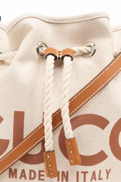 Gucci beżowy Dwustronna torba na ramię typu ‘bucket’