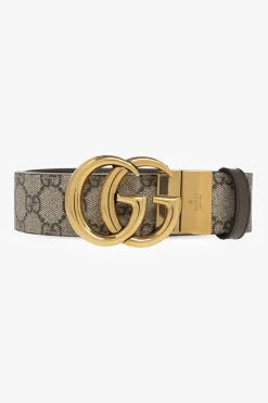Gucci beżowy Dwustronny pasek