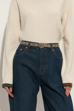 Gucci beżowy Dwustronny pasek