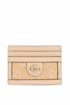Gucci beżowy Etui na karty z logo