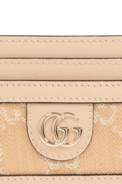 Gucci beżowy Etui na karty z logo