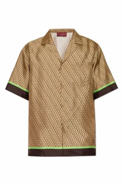 Gucci beżowy Jedwabna koszula
