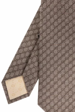 Gucci beżowy Krawat z monogramem
