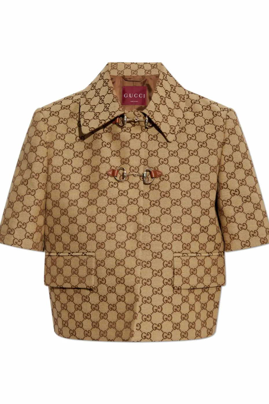 Gucci beżowy Marynarka z krótkimi rękawami