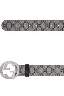 Gucci beżowy Pasek z materiału 'GG Supreme'