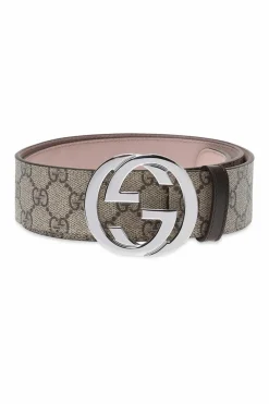Gucci beżowy Pasek z materiału 'GG Supreme'