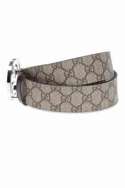 Gucci beżowy Pasek z materiału 'GG Supreme'