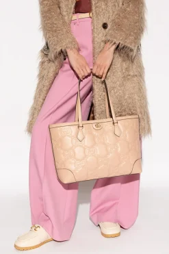 Gucci beżowy Pikowana torba typu ‘shopper’