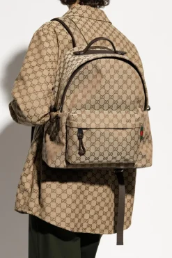Gucci beżowy Plecak z monogramem