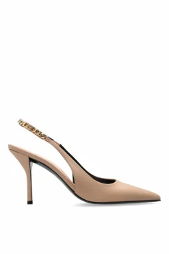 Gucci beżowy Skórzane buty na obcasie `Signoria`