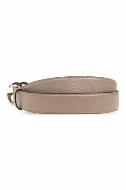 Gucci beżowy Skórzany pasek