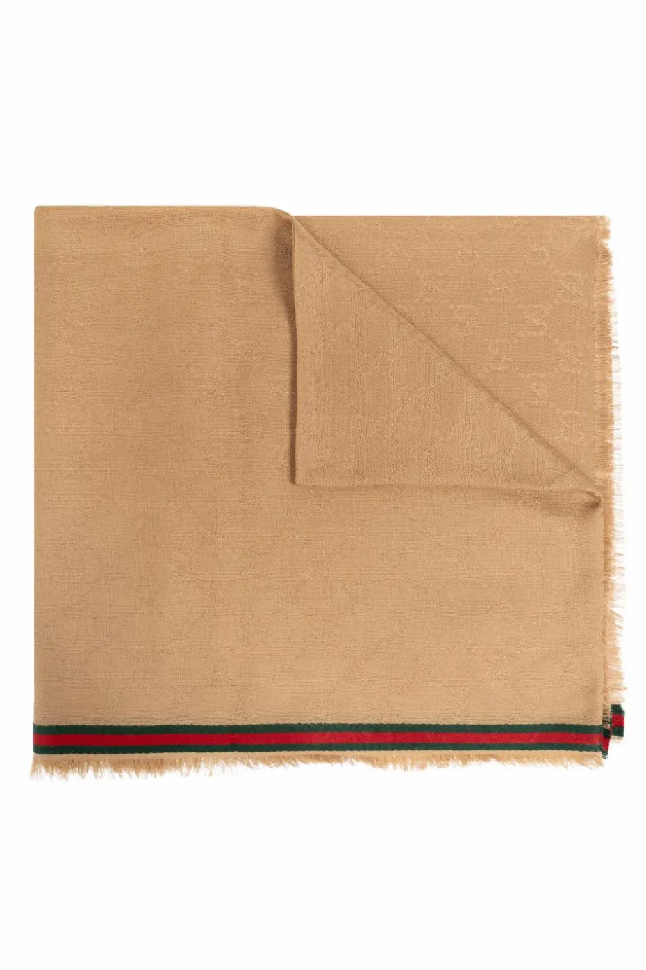 Gucci beżowy Szal z monogramem
