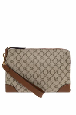 Gucci beżowy Torba do ręki `GG Emblem Small`