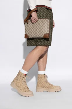 Gucci beżowy Torba do ręki `GG Emblem Small`