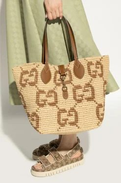 Gucci beżowy Torba `Gucci Summer` typu `shopper`