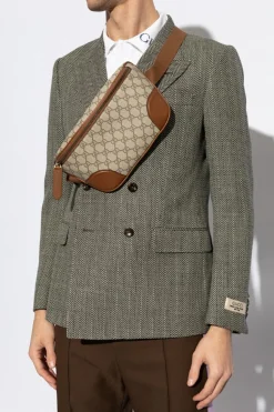 Gucci beżowy Torba na pas "GG Emblem Medium`