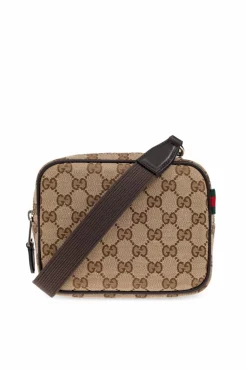 Gucci beżowy Torba na ramię z monogramem
