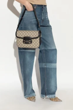Gucci beżowy Torba na ramię `Horsebit 1955 Soft Small`