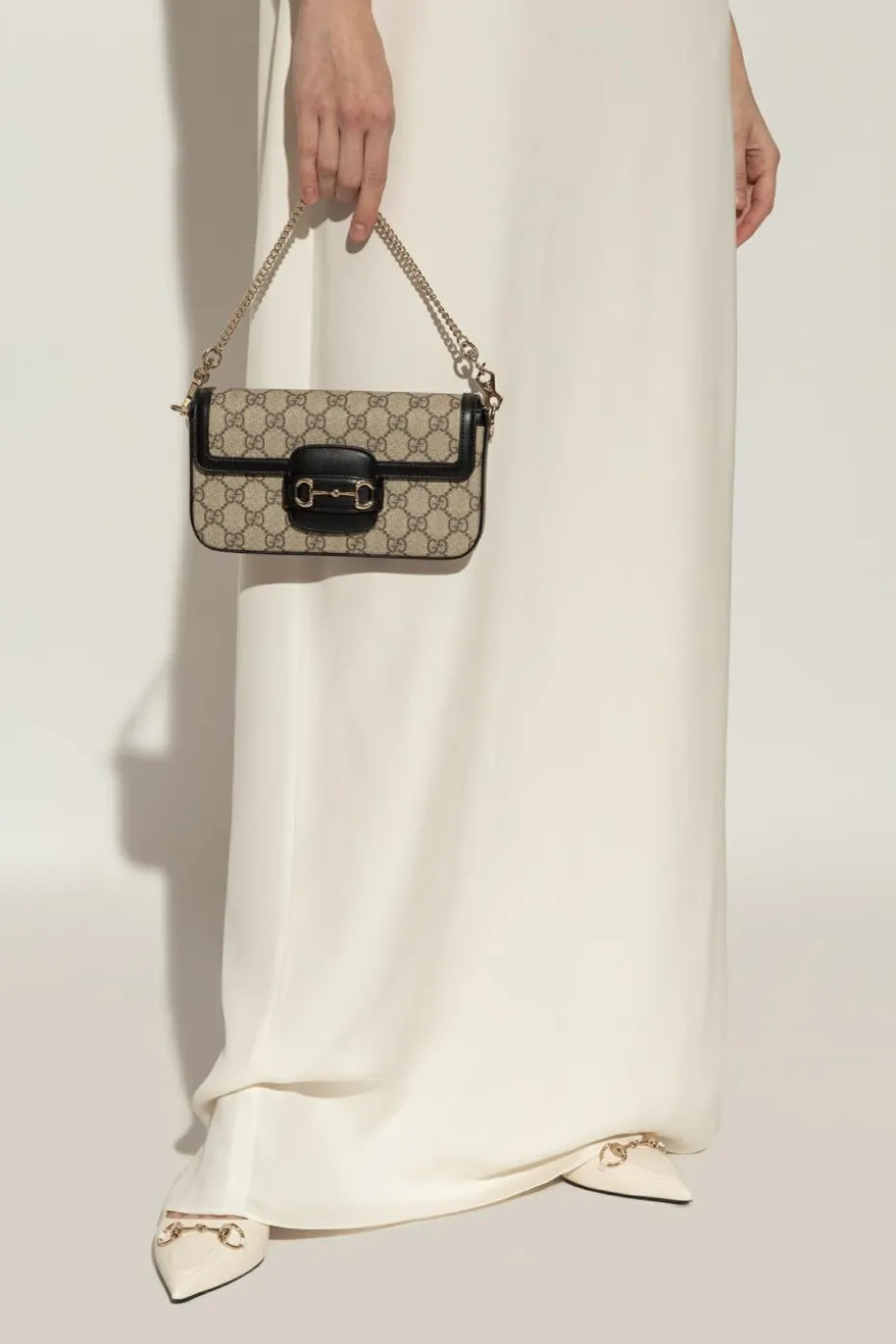 Gucci beżowy Torba na ramię ‘Horsebit 1955 Mini’