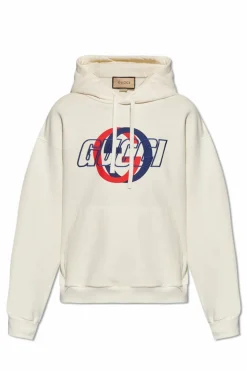 Gucci BIAŁY Bluza z kapturem